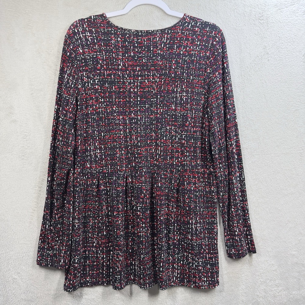 J Jill Wearever Collection Tunic Top Womens M Tall Jersey Rayon Stretch Print - Picture 8 of 8